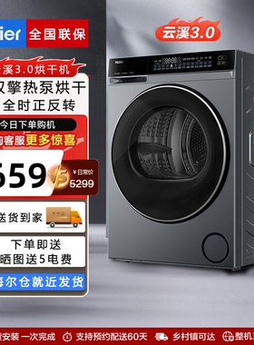 Haier/海尔 GA100-STF582HU1 双擎热泵10公斤滚筒烘干机云溪3.0