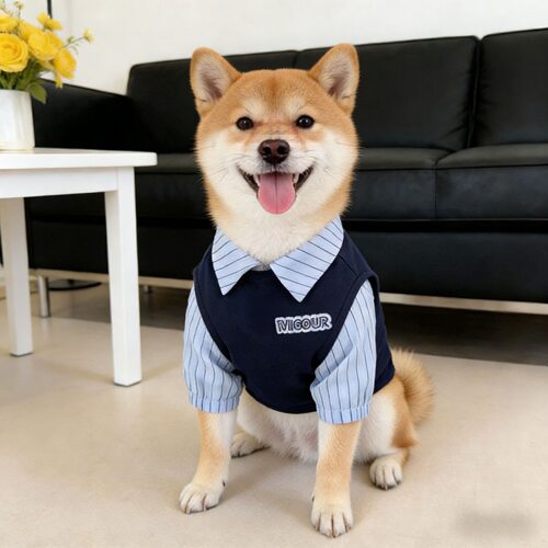 宠物春夏无袖背心雪纳瑞柴犬博美小狗薄款POLO领西高地中小犬潮