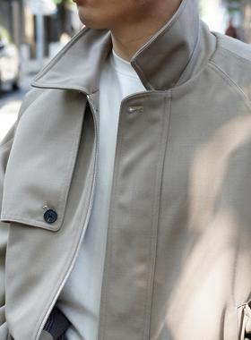 Gnomes lab 25SS 精纺澳洲羊毛混纺改良哈灵顿夹克excella拉链