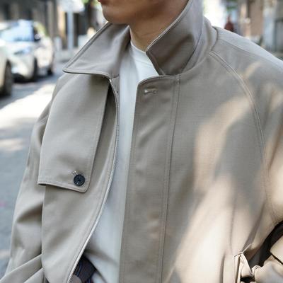 Gnomes lab 25SS 精纺澳洲羊毛混纺改良哈灵顿夹克excella拉链