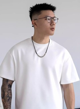 Gnomes lab25AW软糯兰精莫代尔长绒棉混纺空气层修身纯色打底短袖