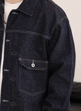 Gnomes lab 25AW 棉结赤耳TALON拉链不对称口袋原色牛仔夹克