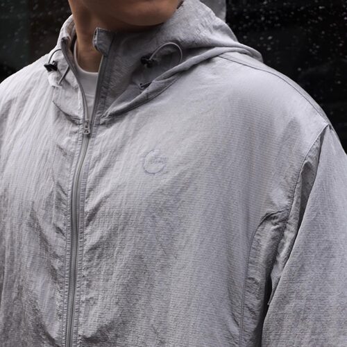 Gnomes lab25SS【蒸发•运动系列】金属皱感尼龙双开拉链防晒服