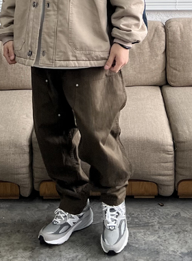 Gnomes lab 22AW定织高密竹节人字纹改良伐木裤b01复古日系国潮