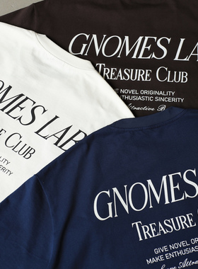 Gnomes lab 25SS 新疆长绒棉英文标语logo藏头诗印花短袖