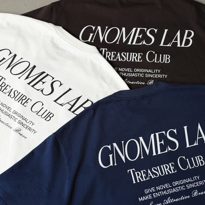 Gnomes lab 25SS 新疆长绒棉英文标语logo藏头诗印花短袖