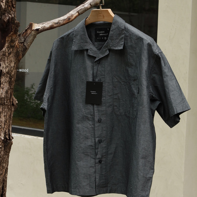 Gnomes lab 25SS 【禅意系列】金属质感棉麻古巴领短袖衬衫