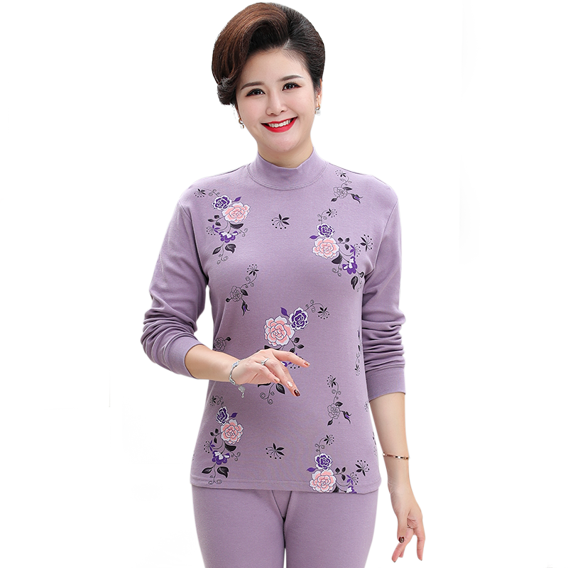 长袖女士简约舒适纯棉