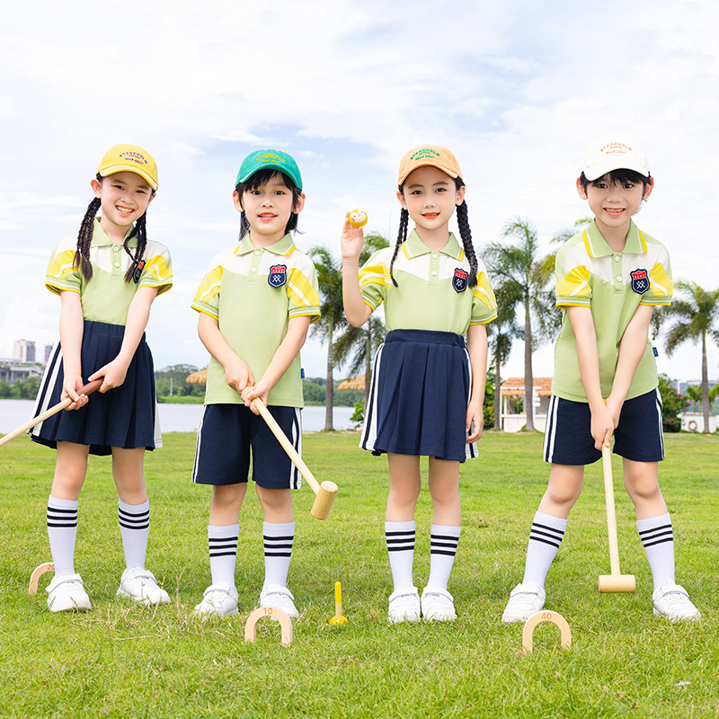 幼儿园园服夏季短袖POLO衫小学生校服