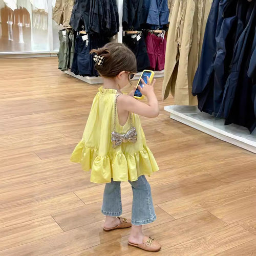 2024夏季女童吊带连衣裙洋气