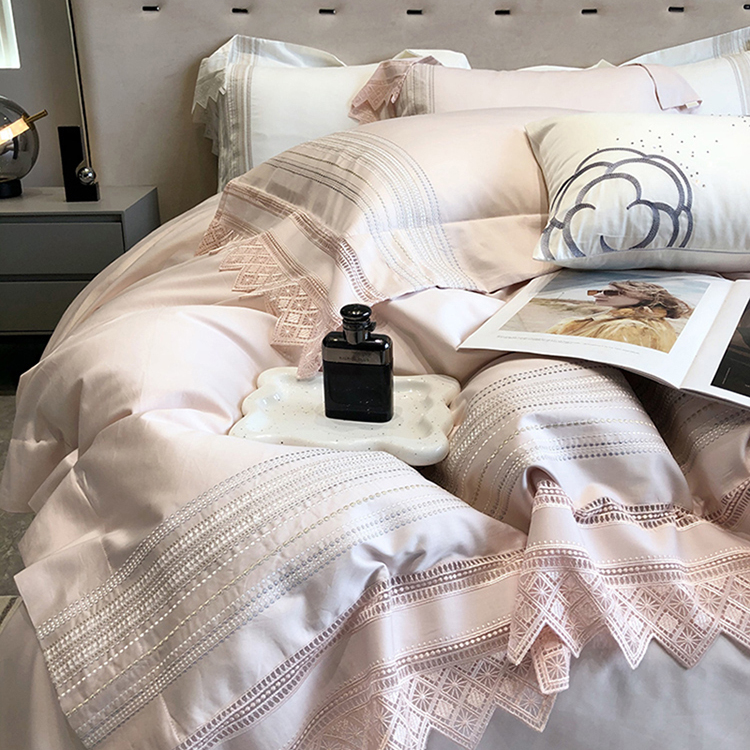 四件套140支匹马棉刺绣轻奢公主