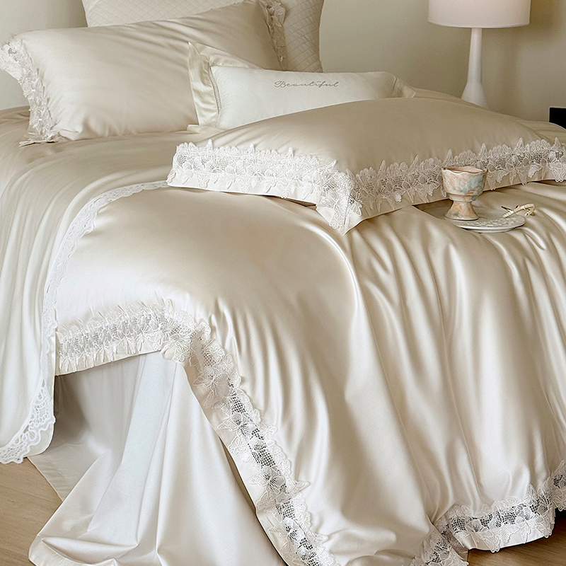 法式浪漫蕾丝天丝棉四件套