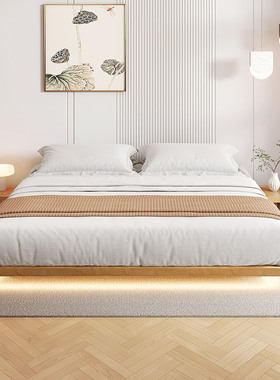 志光日式榻榻米床主卧无床头床民宿阁楼床实木矮床二胎亲子落地床