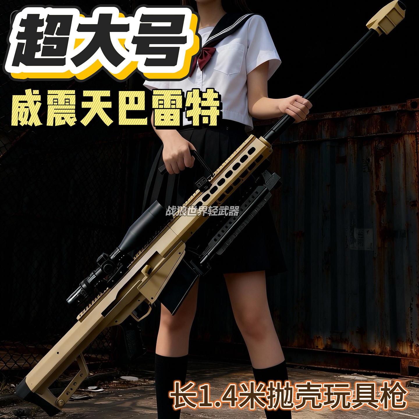 男孩玩具枪超大号尼龙合金属抛壳