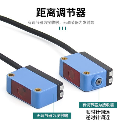 合熠光方形对开射激光开关电ZL-GT30MN传感器红UIE外光电感应器关