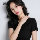 b牧都兰纯棉T恤女修身显瘦韩版打底百搭圆领2026短袖春夏款上衣