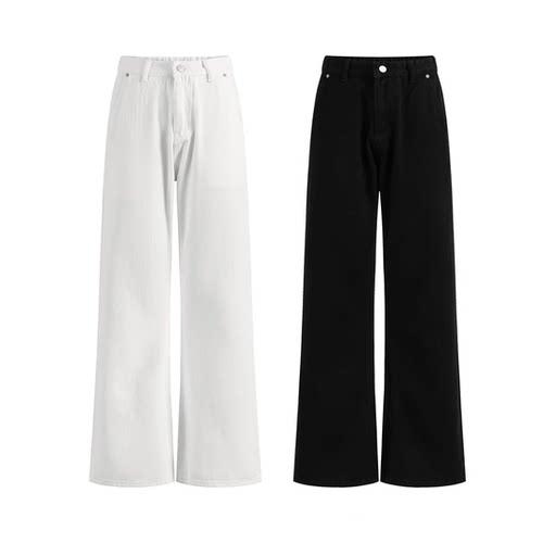 夏季美式Cleanfit纯棉牛仔裤bootcut517微喇百搭休闲拖地感长裤子