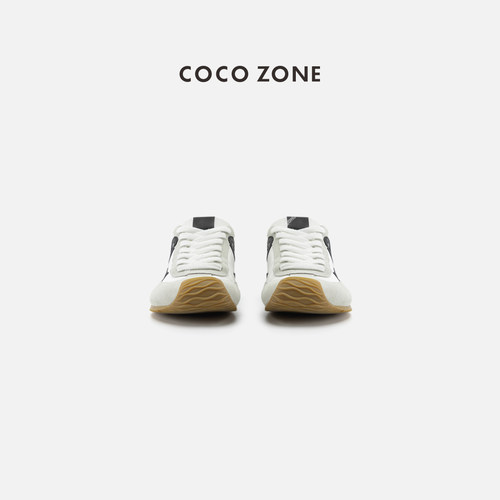 COCO ZONE 刘一一2026新款拼色系带百搭女式休闲鞋运动鞋平跟女鞋