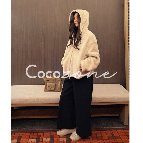COCOZONE刘一一宽松皮草外套
