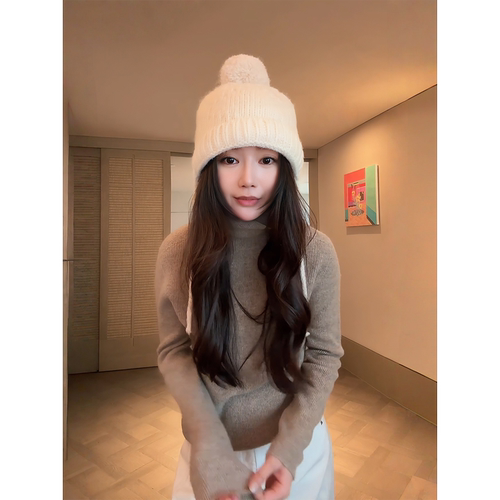 COCO ZONE 刘 一一 100山羊绒纯色针织早春气质保暖高领羊绒衫女