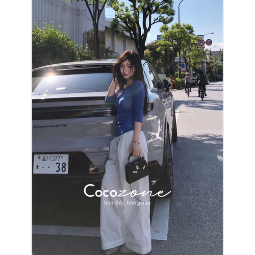 COCOZONE刘一一五分袖t恤女