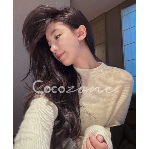 COCO ZONE 刘一一 100山羊绒暖冬时尚宽松圆领毛织上衣内搭打底衫