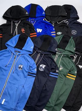 CFL男士全涤拉链外套 拉链口袋 加拿大橄榄球插肩袖修身 运动卫衣