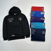 连帽加绒卫衣万针刺绣 2024年新品 原单NFL突袭者男士 印花队标上衣