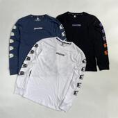 男士 修身 圆领长袖 前后印花美式 原单外贸S星 大码 T恤 做旧风格 体恤