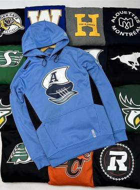 23年新品 原单外贸尾货CFL男士全涤加绒联盟卫衣 球队印花大码外