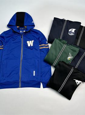 24款 CFL男士连帽全涤加绒卫衣 球队印花 拉链带3M反光 大码宽松