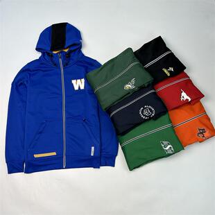 加拿大橄榄球和篮球全涤拉链加绒外套 拉链口袋球队印花大码夹克