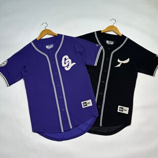 夏季新品 墨西哥棒球100周年球迷纪念衫万针刺绣LOGO直筒宽松短袖
