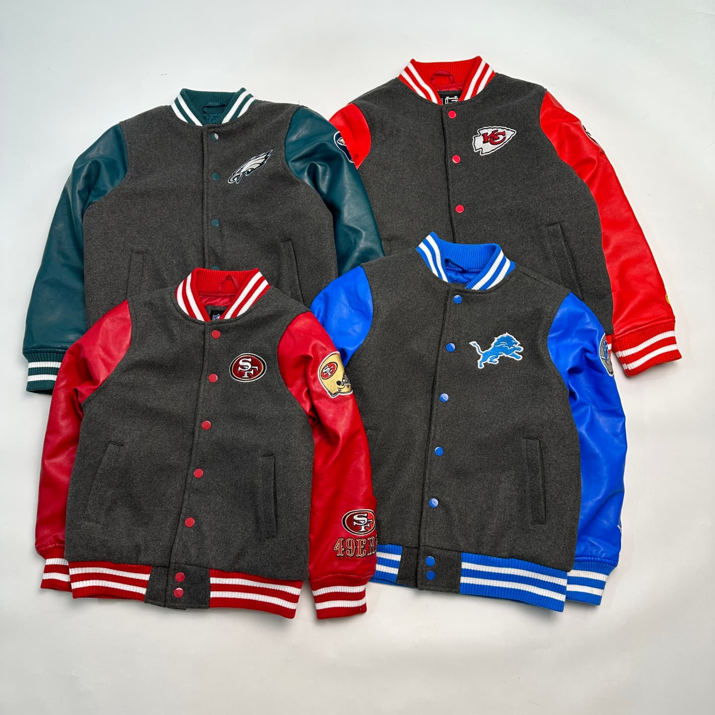 美式棒球服夹棉外套中大童款刺绣