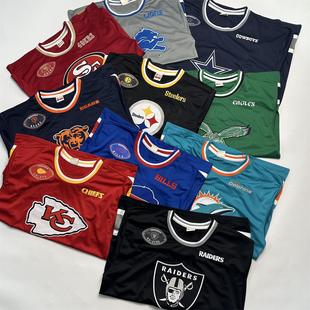 T恤前后贴布绣队标宽松大版 美国UG版 NFL突袭者男士 大网眼短袖 型 版