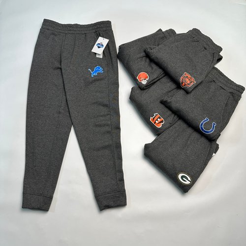 橄榄球男士加绒卫裤束口小脚裤