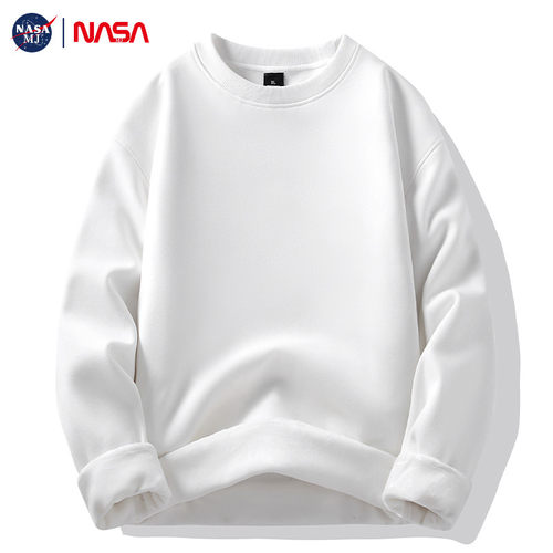NASA潮流宽松大码长绒棉圆领卫衣