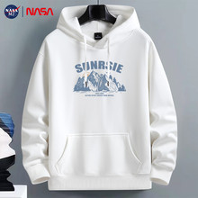 NASA联名卫衣男春秋冬款加绒加厚休闲情侣装宽松连帽外套男女上衣