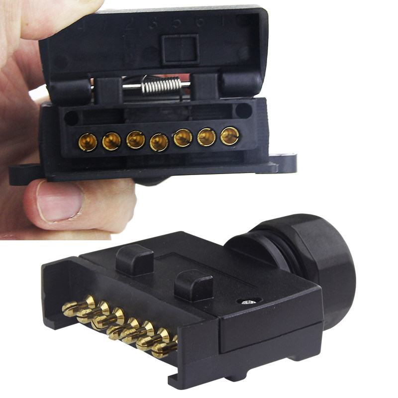 餐车房车7芯拖车扁插头插座 新西兰澳标式拖挂平板接线公母头底座,汽车零部件/养护/美容/维保,其他,淘宝优惠券,粉丝福利购,淘宝优惠卷