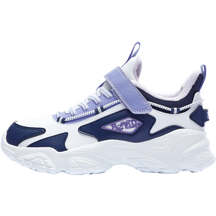 361童鞋女童二棉鞋加绒跑步鞋老爹鞋新款冬季皮面防滑儿童运动鞋