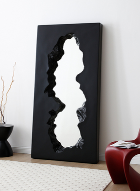 慕利意大利破碎全身镜网红创意不规则玻璃钢装饰镜设计师落地镜子