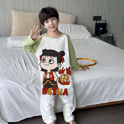 男童睡袋夏季薄款a类纯棉连体衣