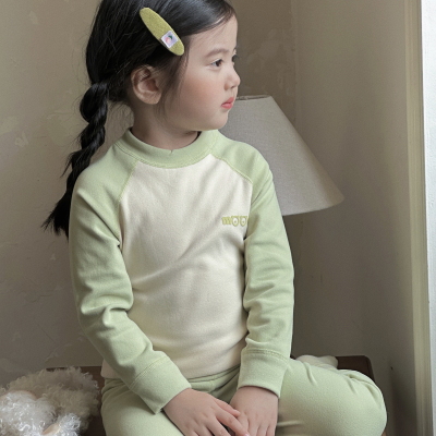 儿童秋衣秋裤加厚保暖无骨半高领