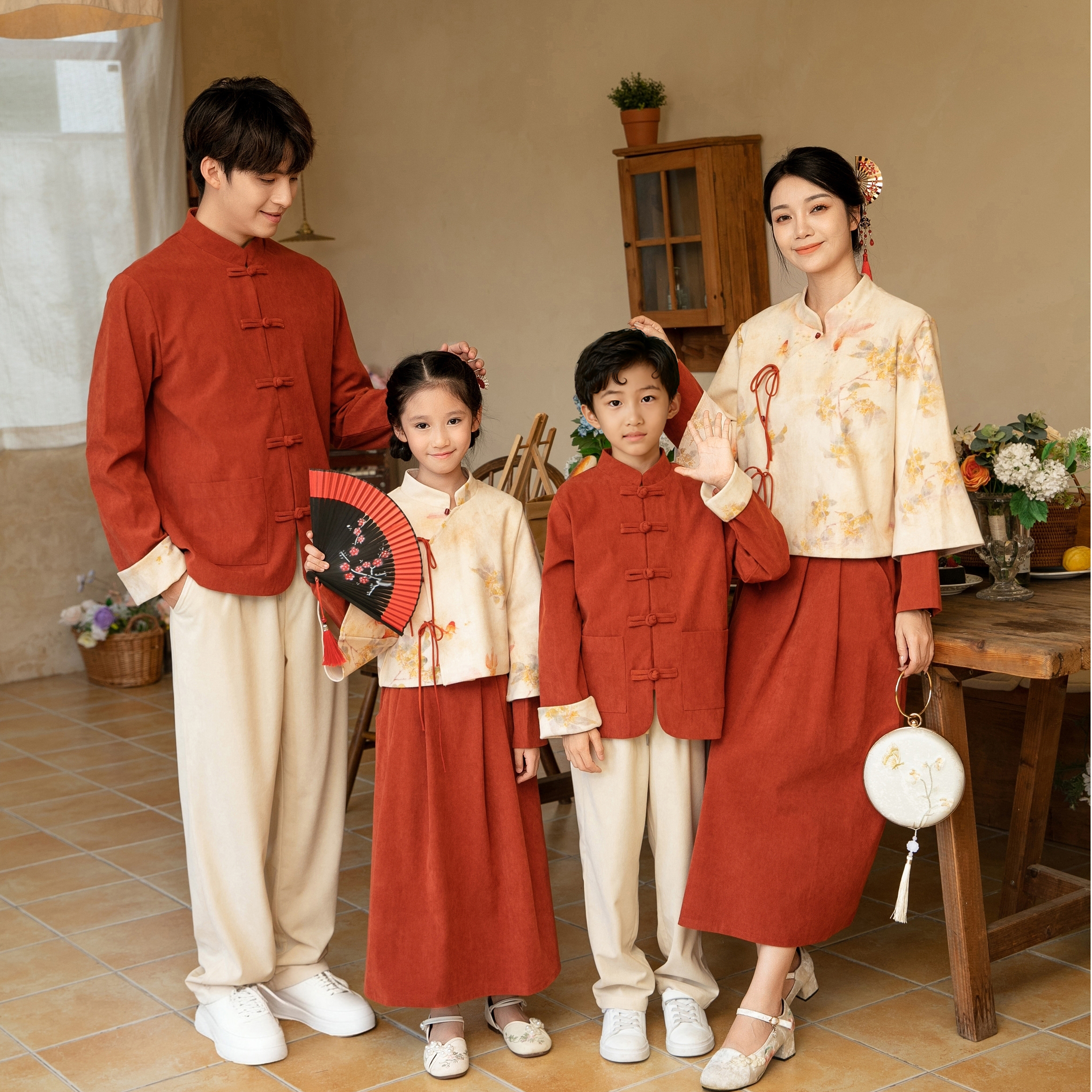 【万达商城同款】新中式亲子装