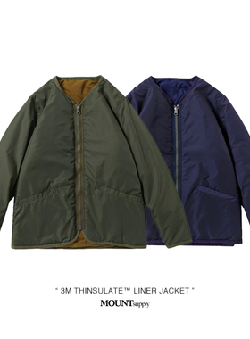MOUNTsupply新雪丽3M棉服棉衣2024秋内胆M51无领Solotex非羽绒服