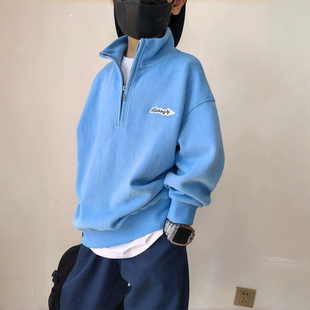 男童立领拉链套头卫衣2025秋季新款潮款上衣休闲外套保暖帅气儿童