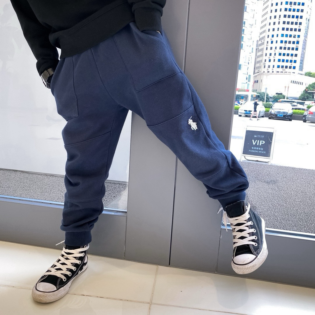 男童卫裤百搭卫裤 秋冬新品男女中大童束脚针织纯棉上学运动长裤