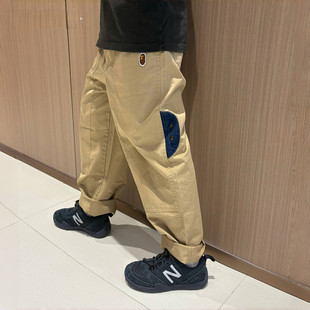 男童裤子春秋款2026新款潮酷儿童工装裤学生全棉大童休闲长裤男孩