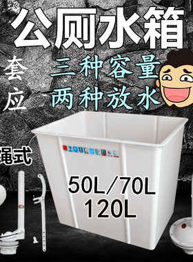 公厕水箱沟槽式拉绳工厂工地蹲坑