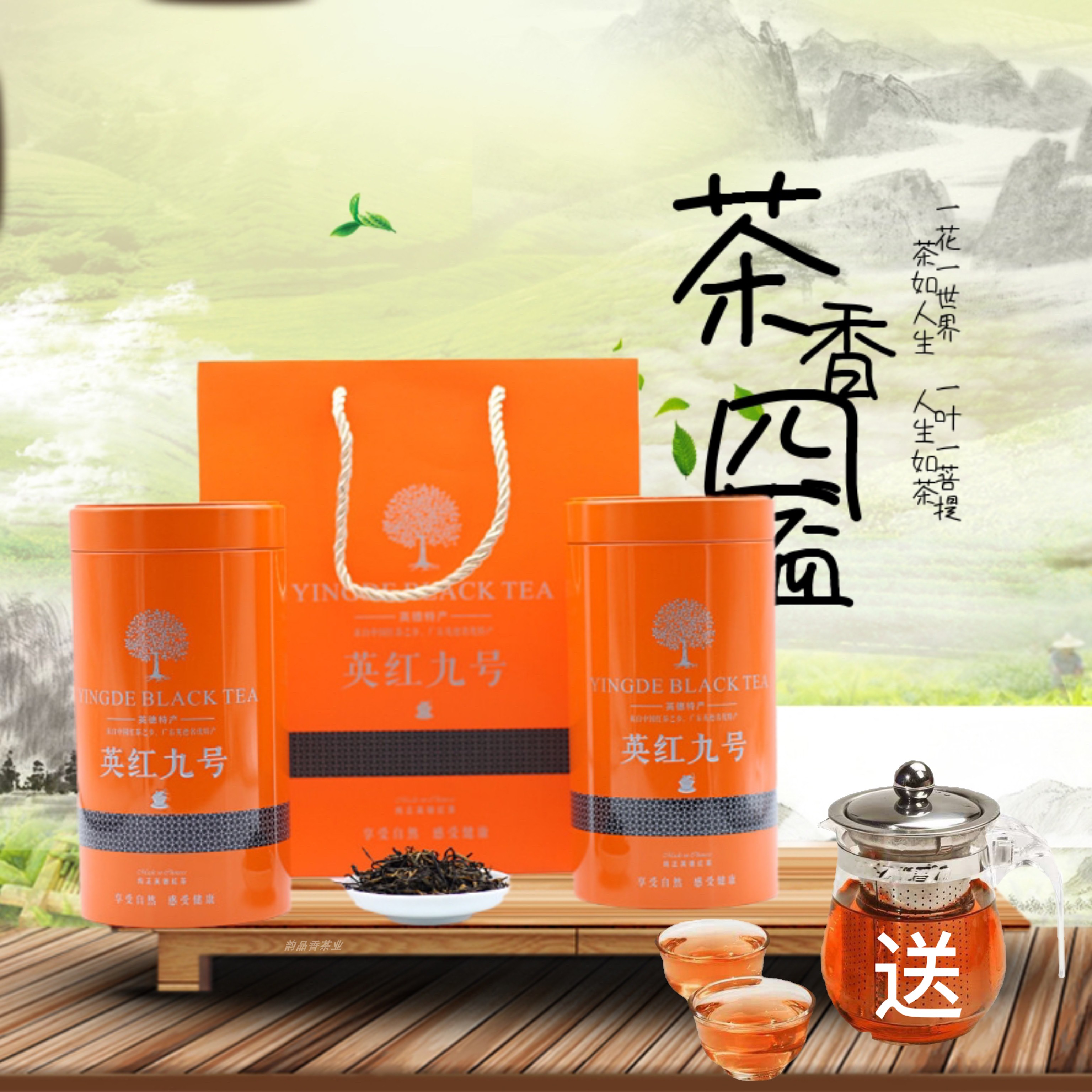 2020新春茶英德红茶浓香型英红九号茶叶功夫茶特级3罐装红茶500g